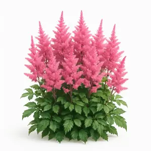 Astilbe in pink varieties
