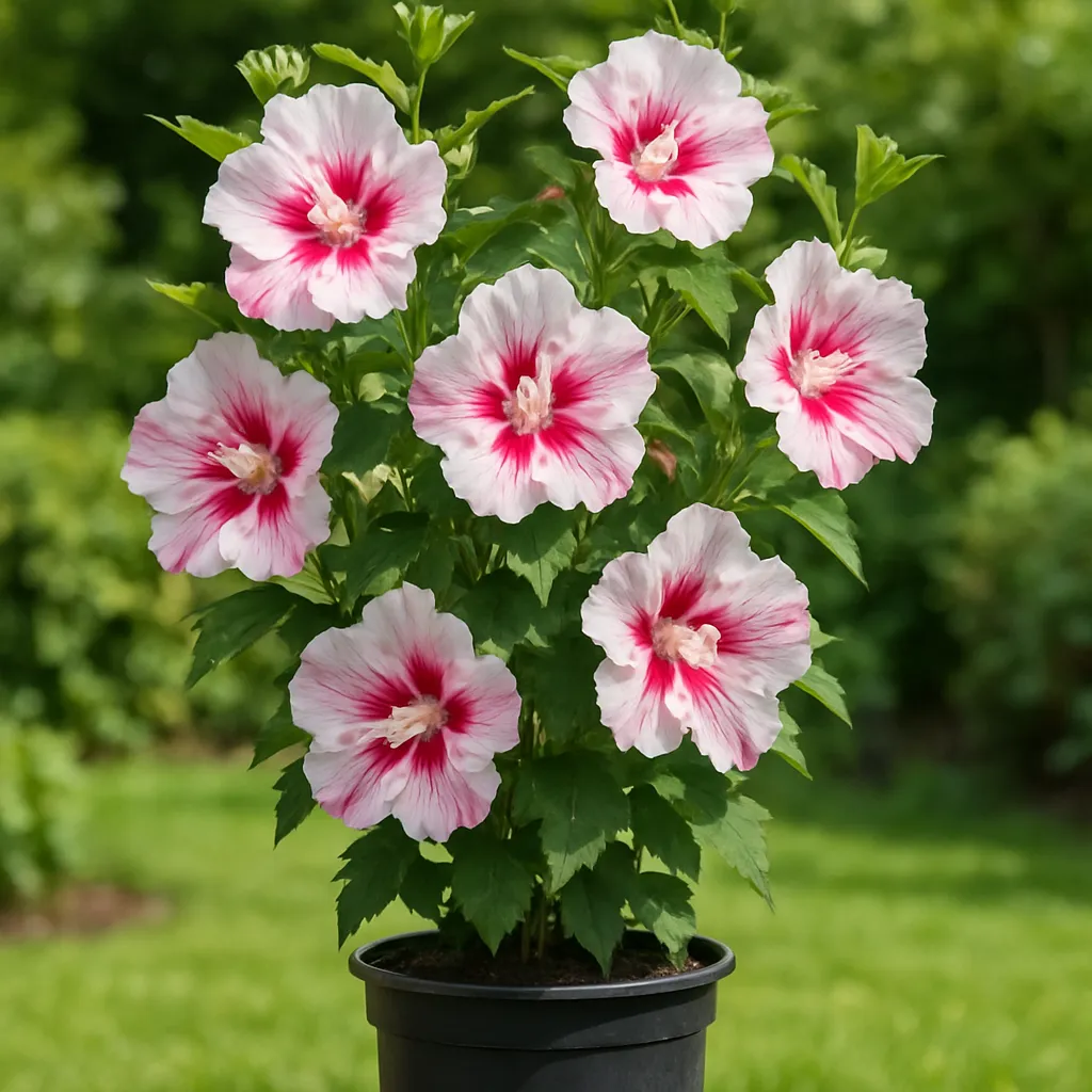 Hibiscus syriacus 'Ruby Chiffon'