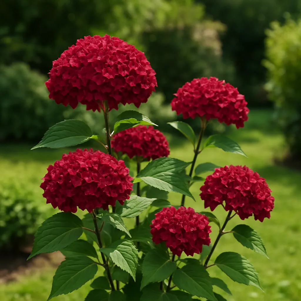 Hydrangea arborescens 'Ruby Annabelle''