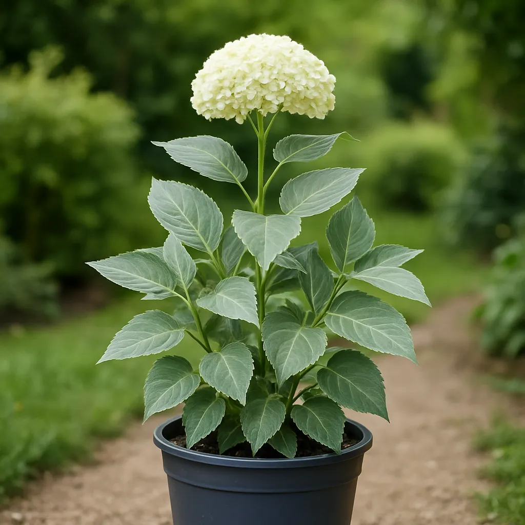 Hydrangea arborescens 'Silver Lining''