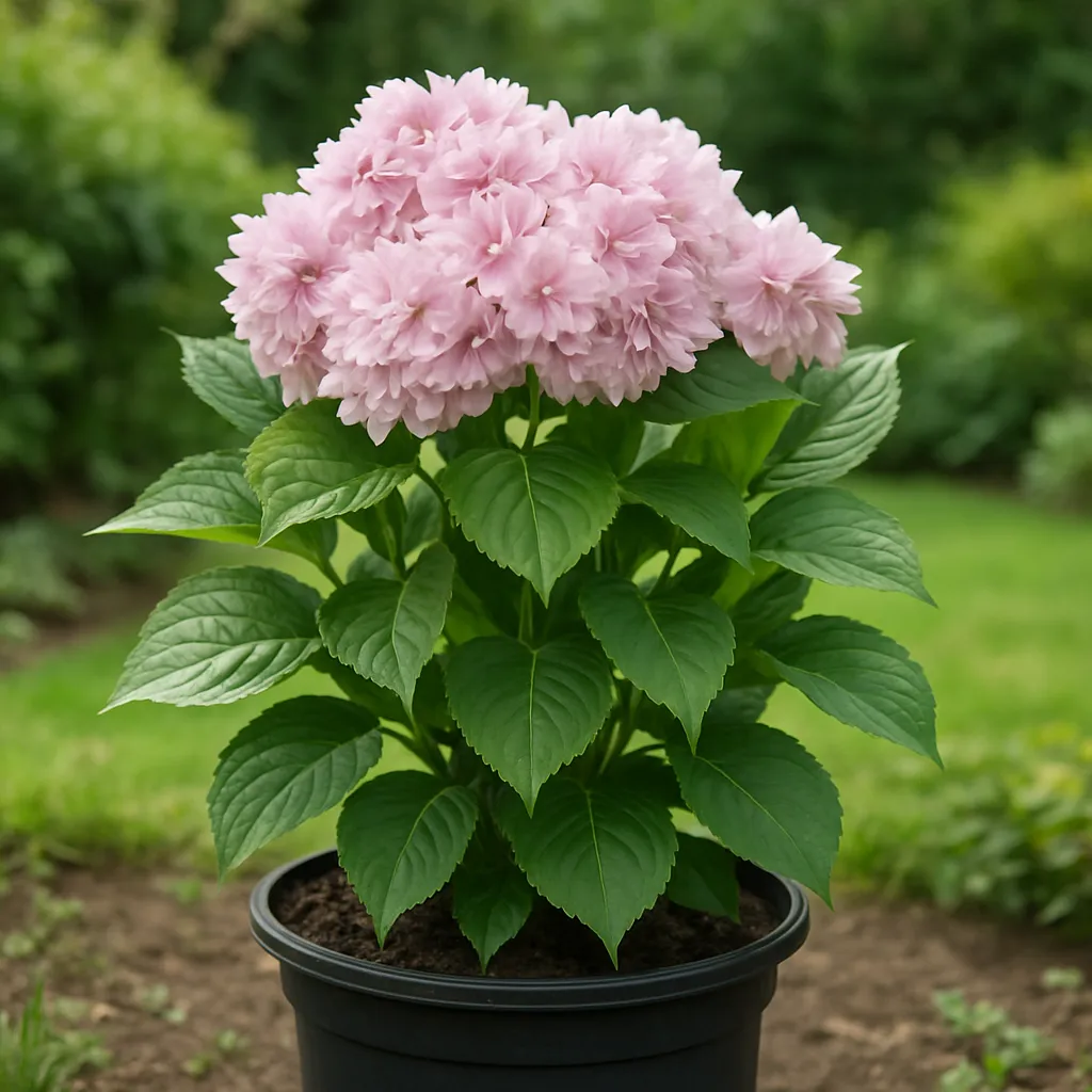 Hydrangea macrophylla 'Feather Rose''