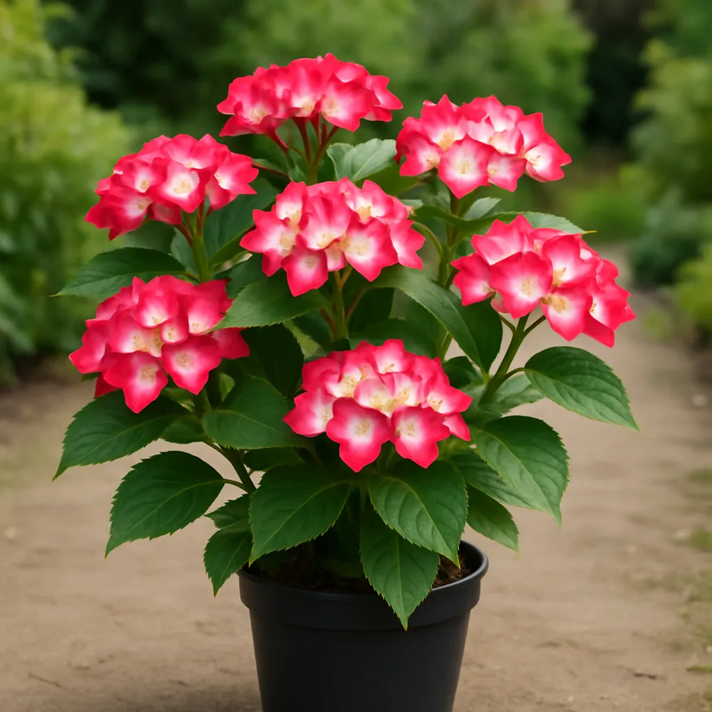 Hydrangea macrophylla 'Fire Wings'