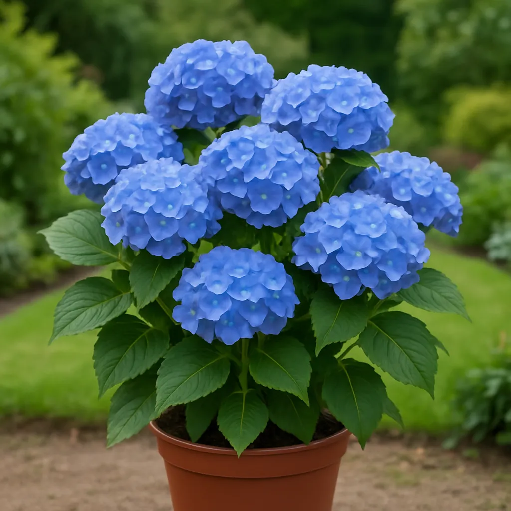 Hydrangea macrophylla 'Forever & Ever Hortbux Blue''