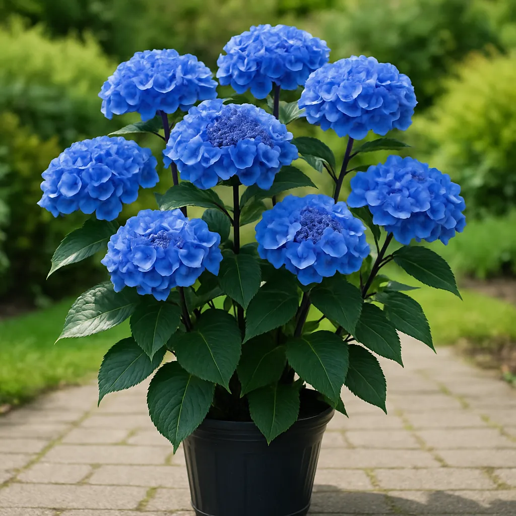 Hydrangea macrophylla 'Zorro Blue''