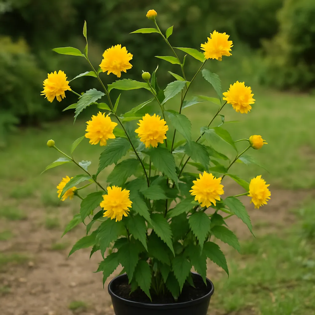 Kerria japonica 'Golden Guinea'