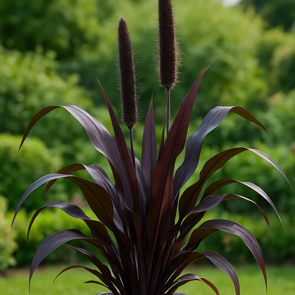 Pennisetum glaucum 'Purple Baron'
