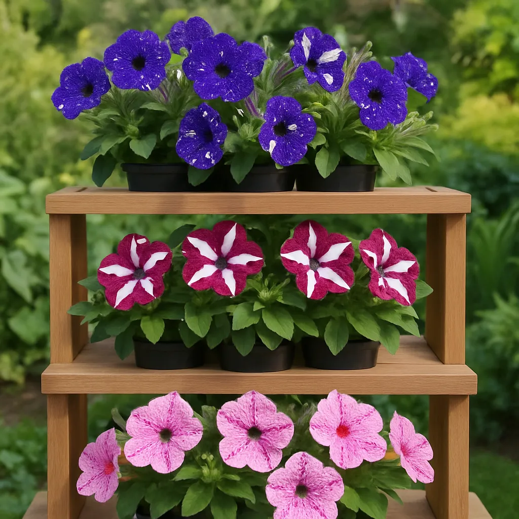 Petunia Sky Family varieties per shelf